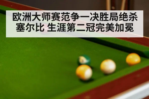 欧洲大师赛范争一决胜局绝杀塞尔比 生涯第二冠完美加冕